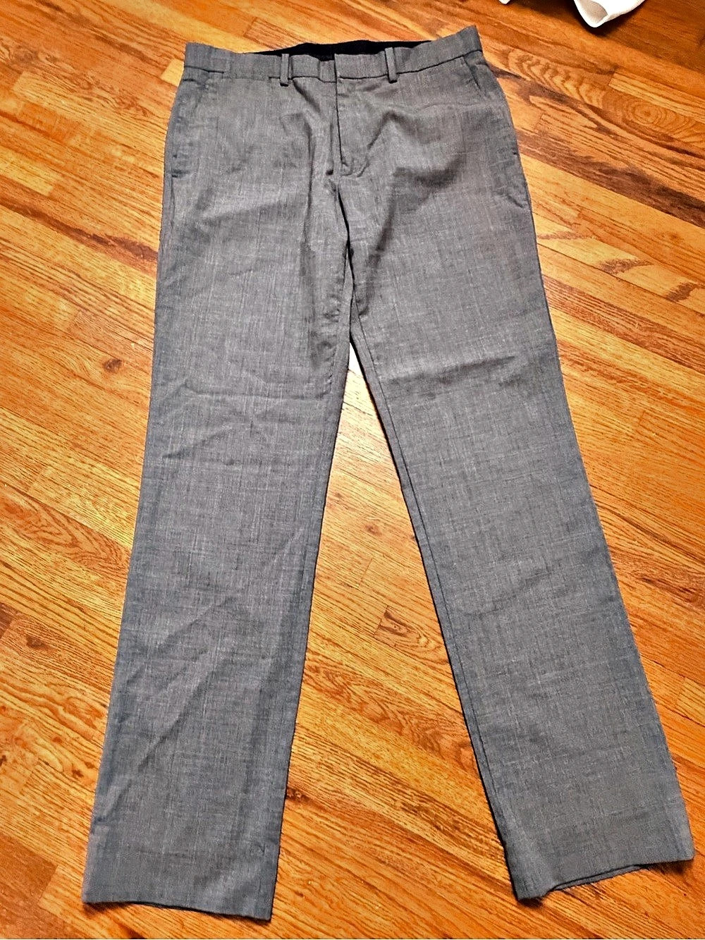 Theory Straight Leg Trousers Gray Waist 31